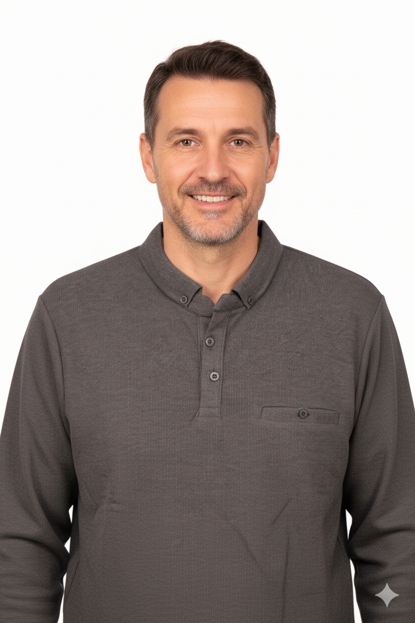 Oppland Erkek Kışlık Kazak Polo Yaka Oxford Fleto Cepli Dokulu Rahat Kesim Tam Kalıp