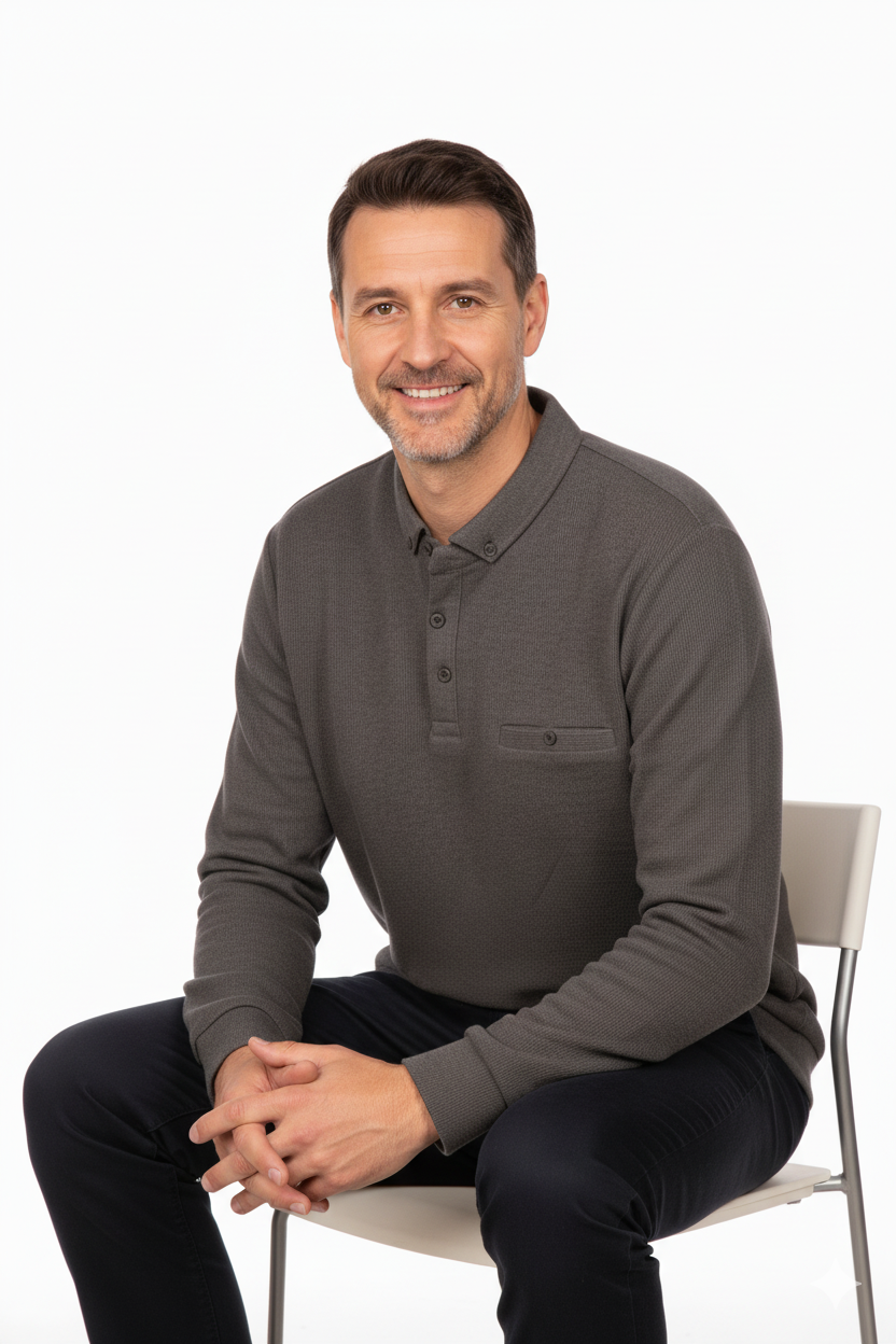 Oppland Erkek Kışlık Kazak Polo Yaka Oxford Fleto Cepli Dokulu Rahat Kesim Tam Kalıp