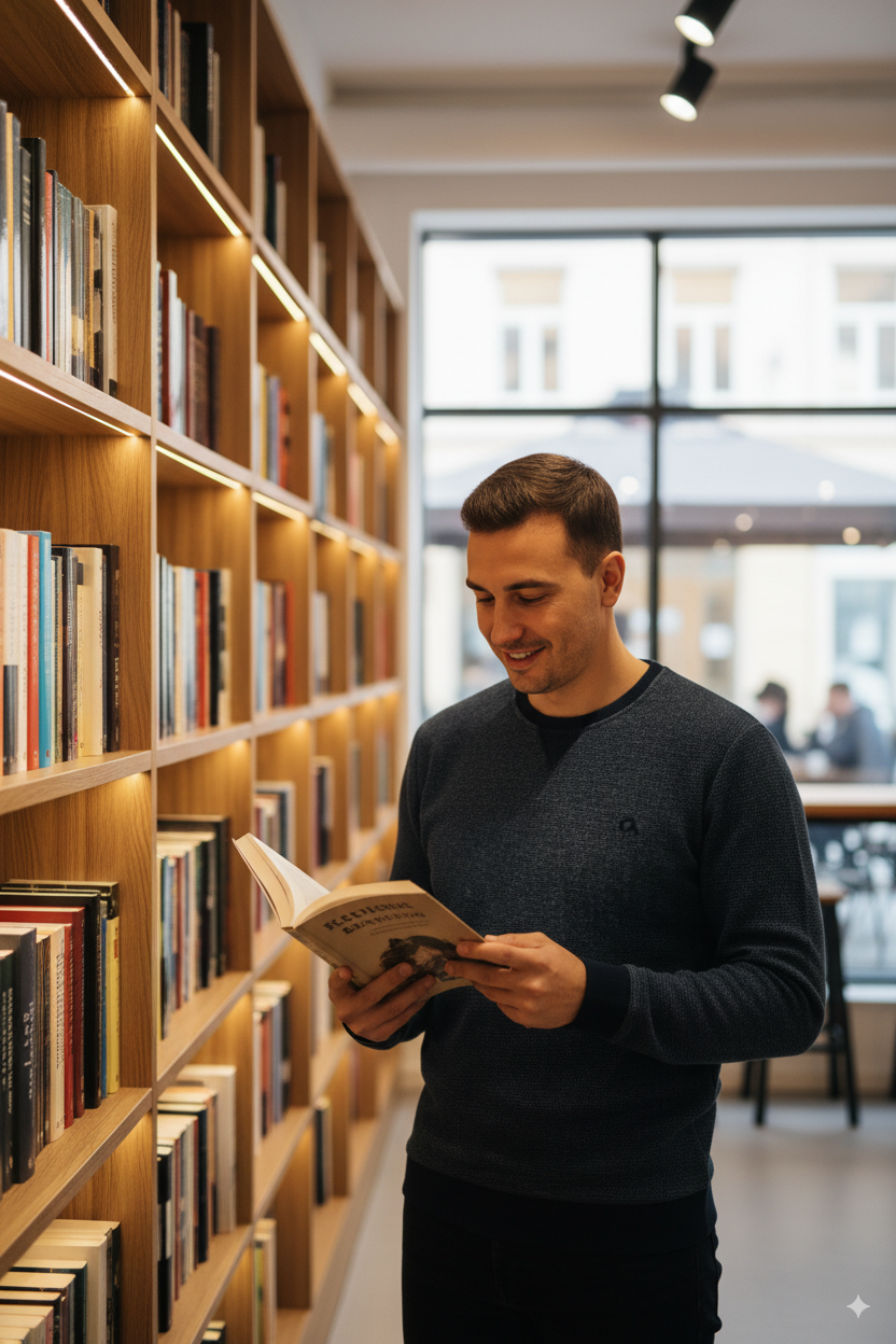 Erkek Kışlık Düğmeli Bisiklet Yaka Armalı Uzun Kollu Kırçıllı Şardonlu Pamuklu Dokuma Kazak