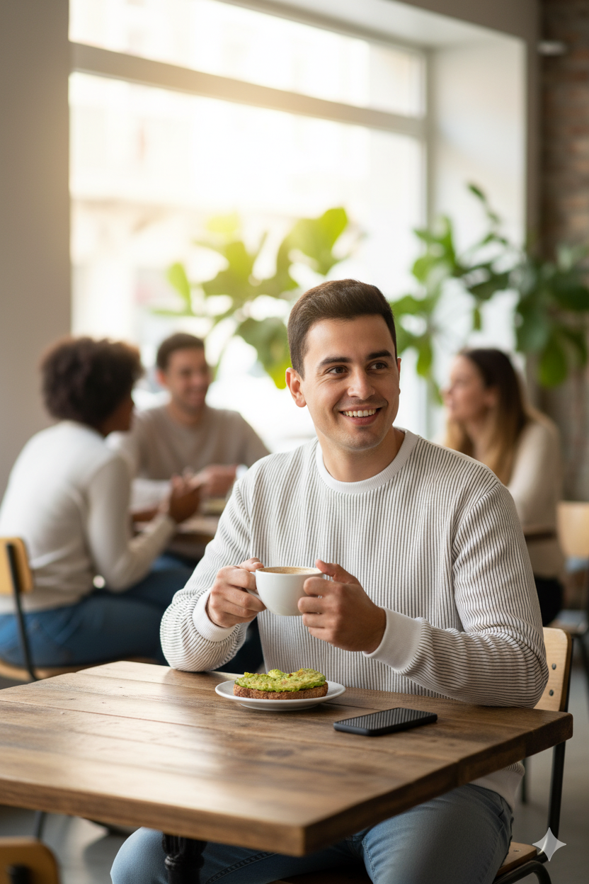 Erkek Mevsimlik Doğal Pamuklu Sweatshirt Bisiklet Yaka Çizgili Rahat Kesim Tam Kalıp
