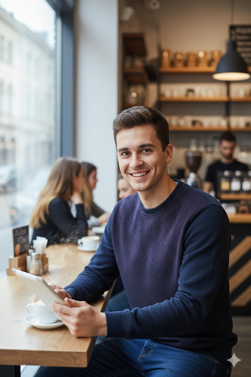 Erkek Mevsimlik Doğal Pamuklu Şık Sweatshirt Bisiklet Yaka Panolu Rahat Kesim Tam Kalıp