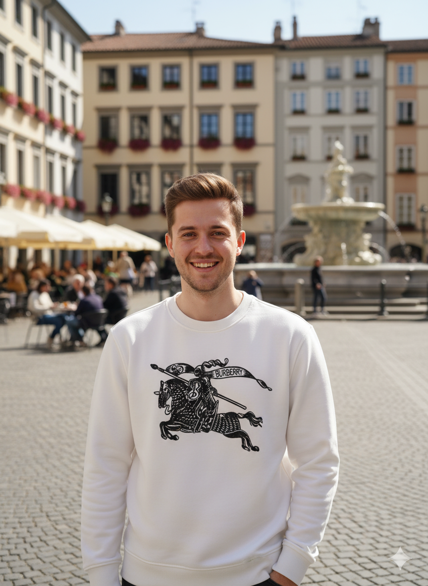 Oppland Erkek Sweatshirt Regular Fit Pamuklu Kumaş iki iplik OPES26BURMOD13