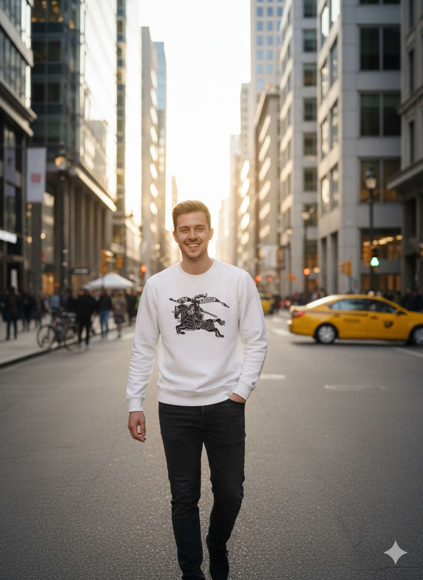 Oppland Erkek Sweatshirt Regular Fit Pamuklu Kumaş iki iplik OPES26BURMOD13