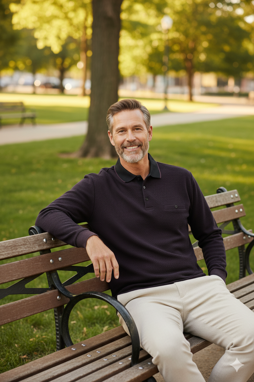 Erkek Kışlık Polo Yaka Kazak Pamuklu Örme Klasik Pıtırcık Selanik Düğmeli Fleto Cepli Rahat