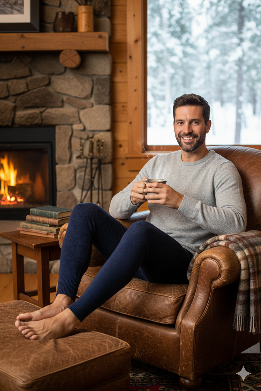 Erkek Kışlık Yünlü Termal İçlik Kalın Triko Örme Düz Renk Sıcak Tutar Rahat Tam Kalıp