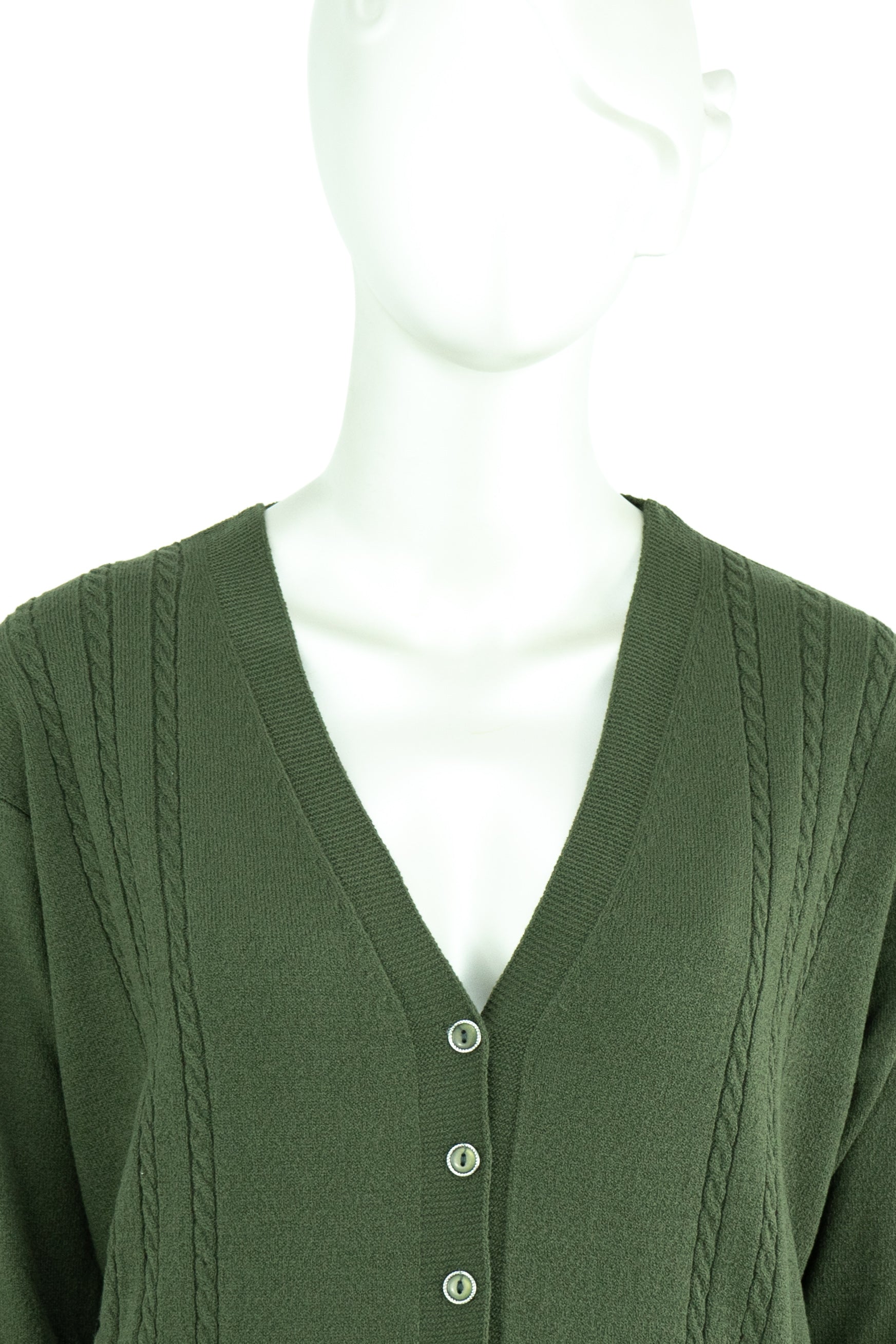 Oppland Kadın Kışlık Örgü Desenli Düğmeli Çift Cepli Uzun Kollu Normal Kesim Likralı Kardelen Dokuma Anne Hırka