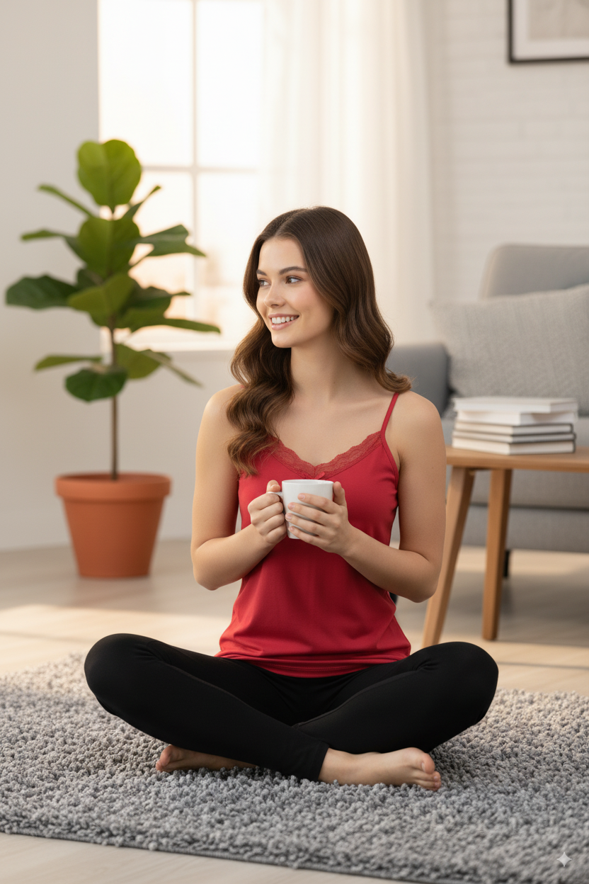 Kadın Düz Renk Dantelli Kolsuz Tek Beden Dar Kesim Likralı Pamuk Tommy Kumaş Askılı Badi