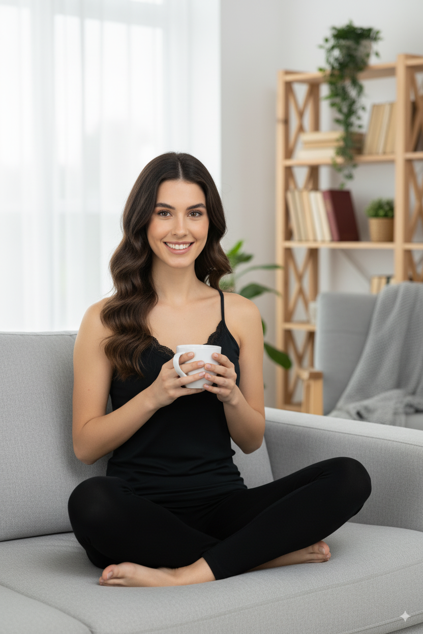 Kadın Düz Renk Dantelli Kolsuz Tek Beden Dar Kesim Likralı Pamuk Tommy Kumaş Askılı Badi