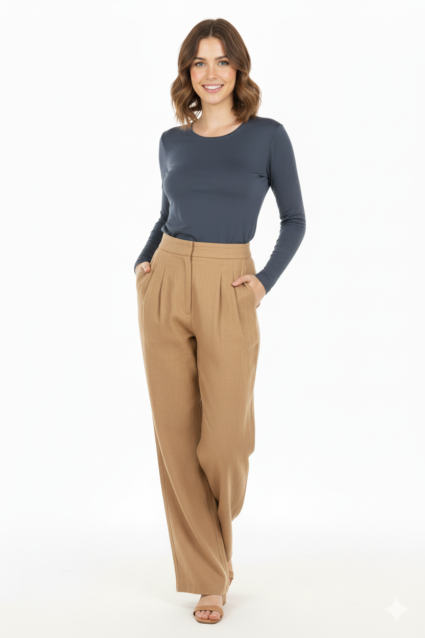 Kadın Düz Renk Uzun Kollu Dar Kesim Bedene Oturan Likralı Turlu Viskon Kumaş Badi