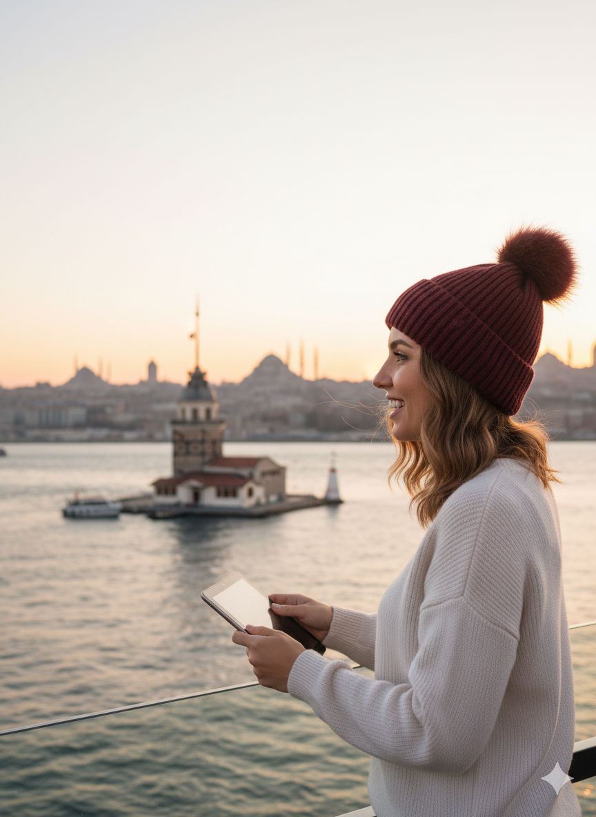 Oppland Kadın Kışlık Kalın Ponponlu Bere Pamuklu Katlamalı Sıcak Tutar Esnek Rüzgar Geçirmez Rahat Tasarım