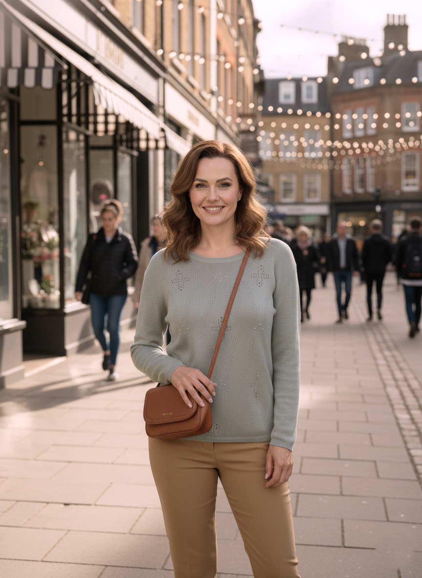 Oppland Kadın Kışlık Anne Kazak Mimoza Dokuma Yumuşacık Rahat Kesim Tam Kalıp Esnek