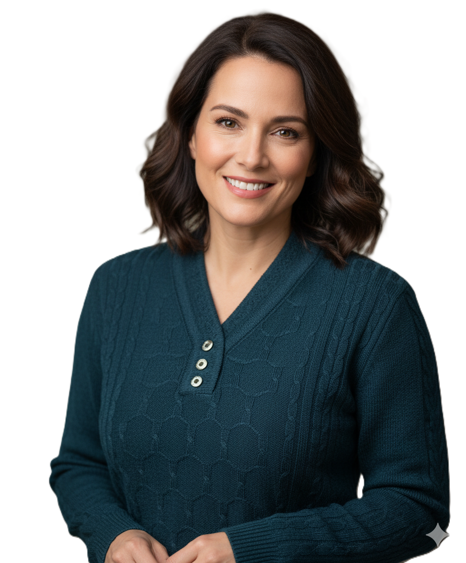 Oppland Kadın Kışlık Triko Kazak Kardelen Örme V Yaka Yumuşacık Rahat Tam Kalıp