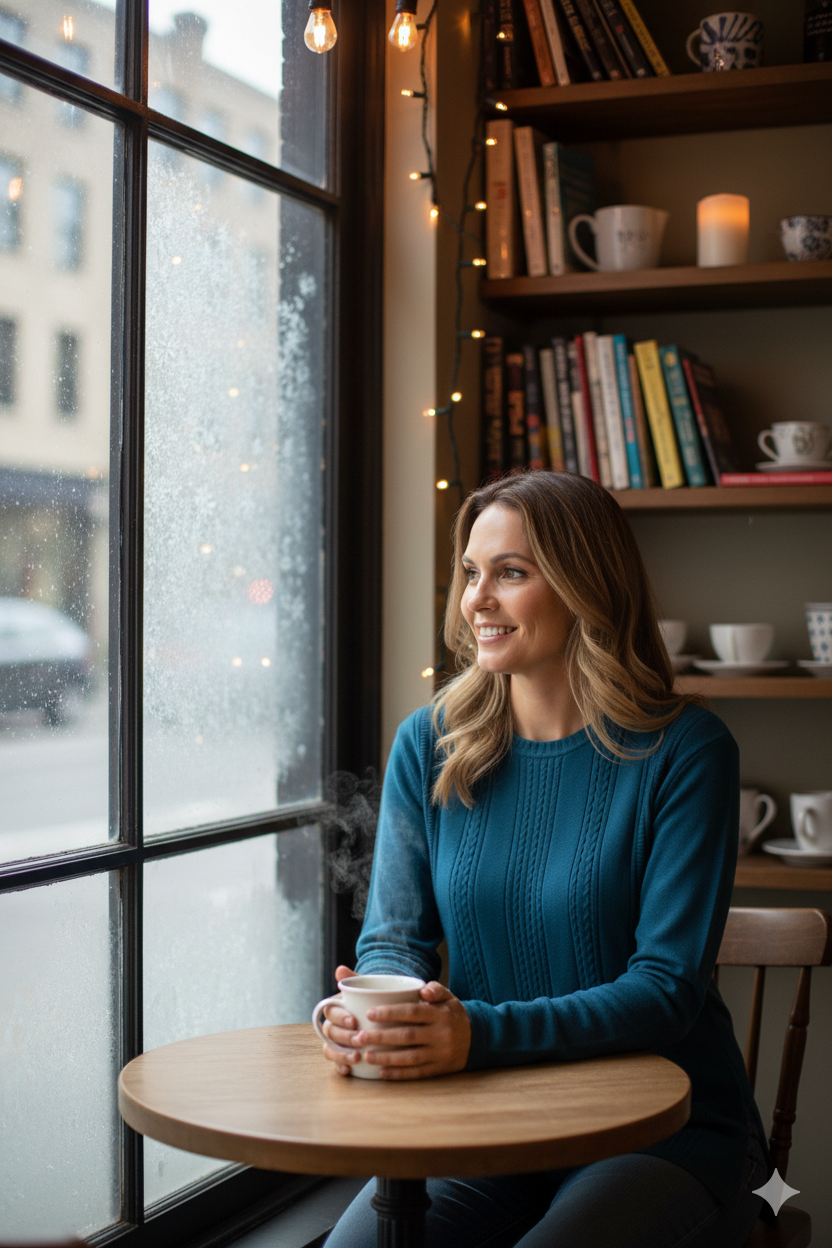 Kadın Kışlık Kendinden Motifli Normal Kesim Likralı Pamuklu Kardelen Dokuma Anne Kazak