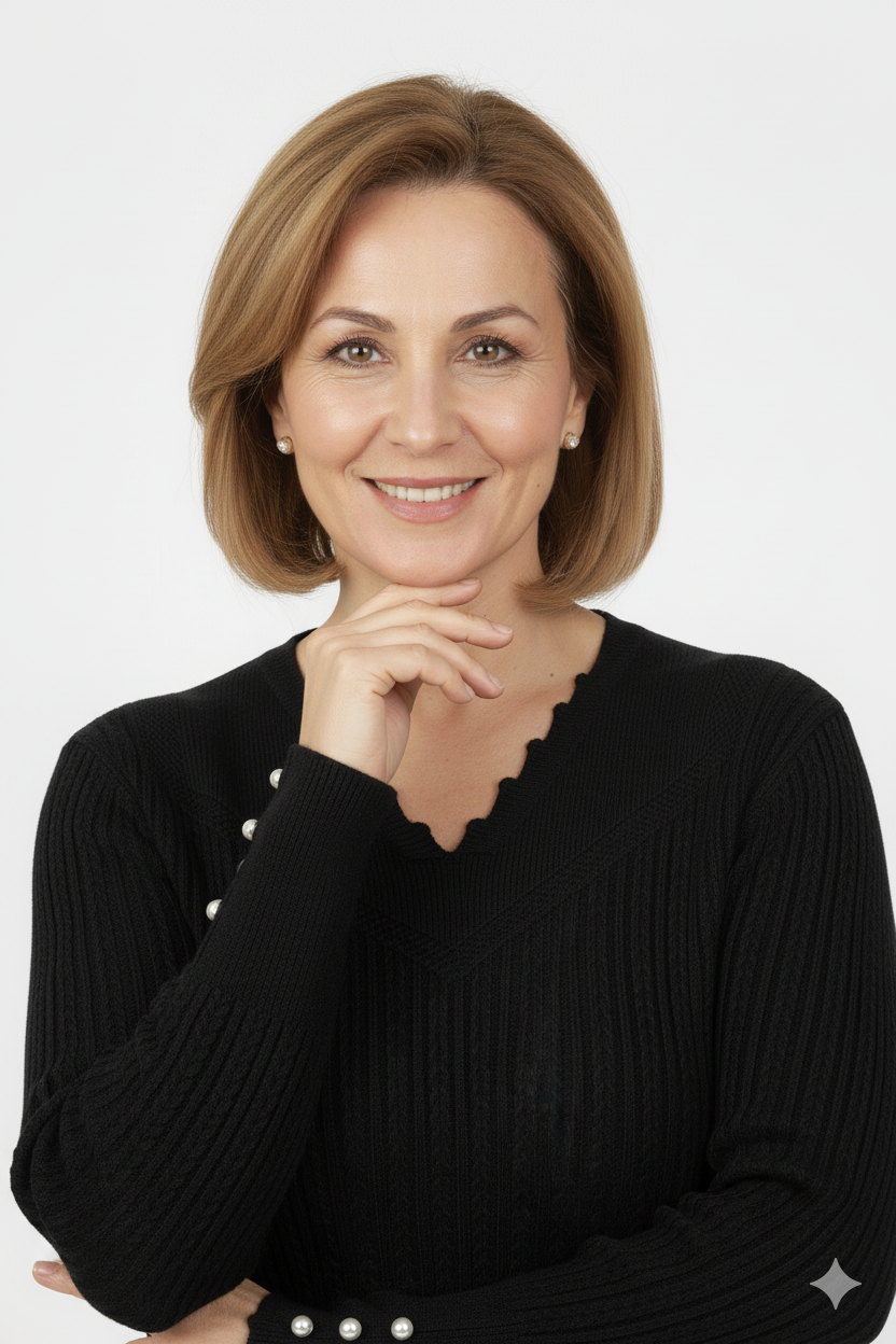 Oppland Kadın Kışlık Anne Kazak V Yaka Pamuklu Kardelen Örme Esnek Rahat Kesim Tam Kalıp