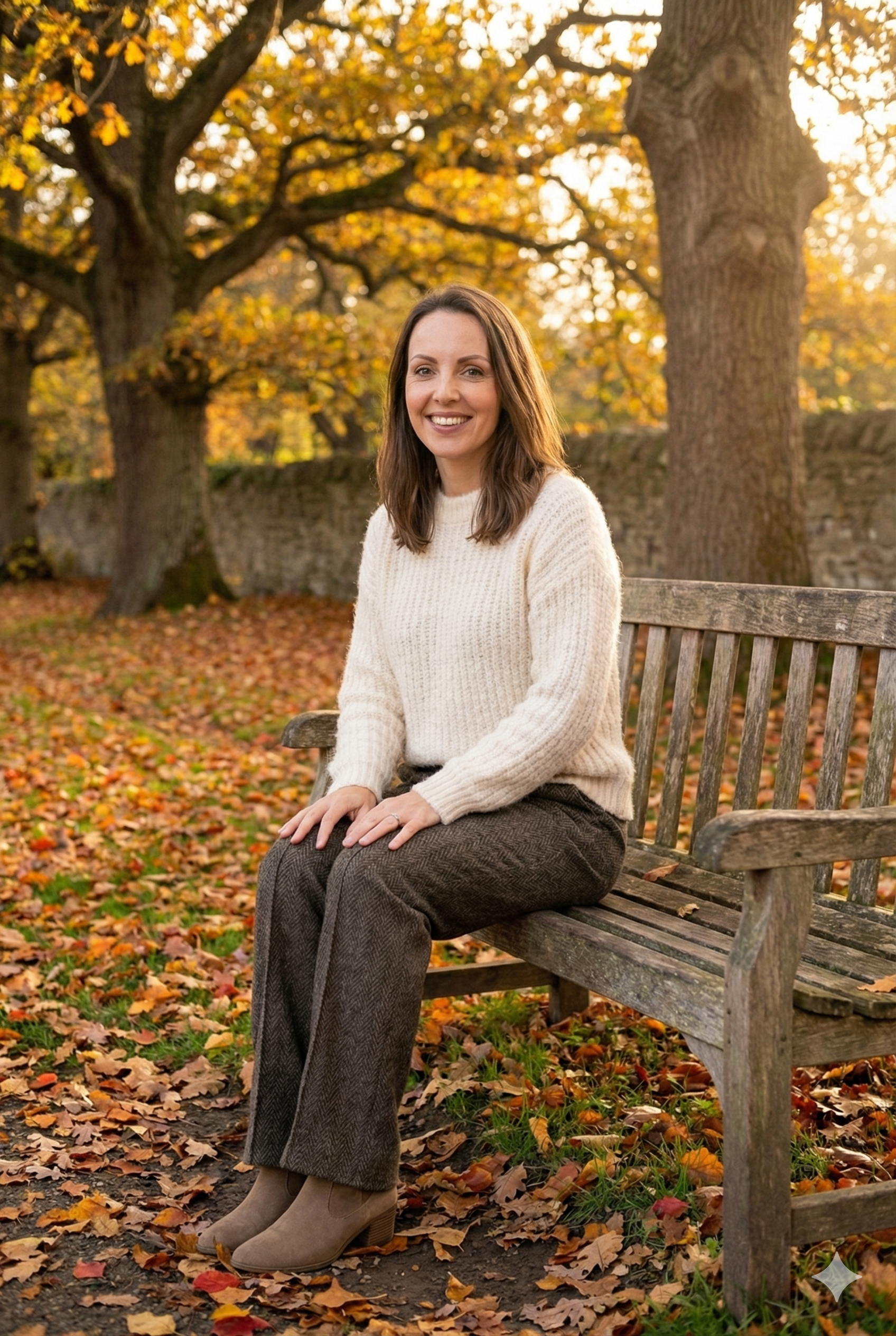 Oppland Kadın Pantolon Kalın Kışlık Cepli Şardonlu Pamuk Dokulu Beli Lastikli Kırçıl Desenli