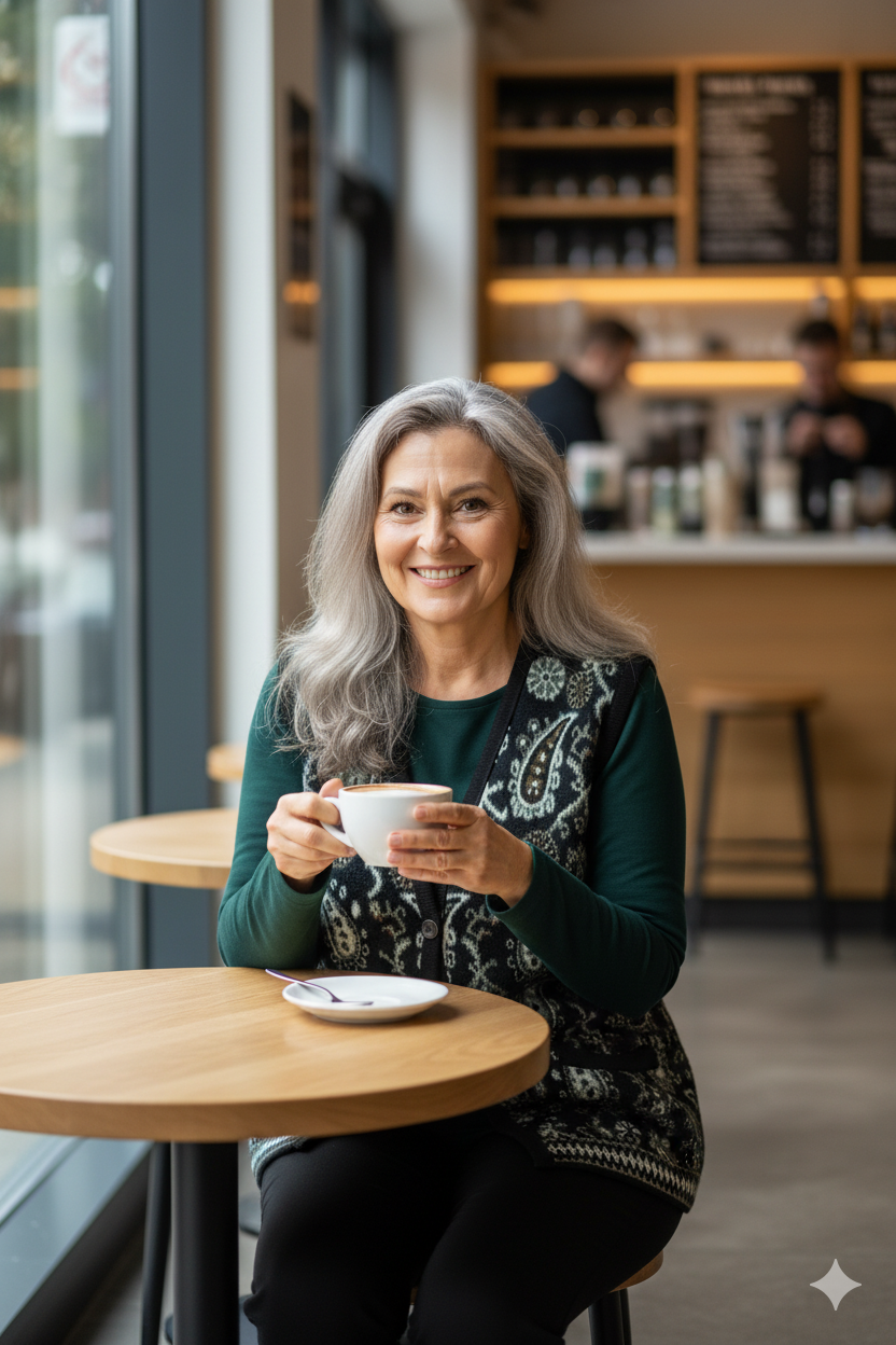 Oppland Kadın Kışlık Anne Yelek Pamuklu Triko Örme Anadolu Desenli Cepli Düğmeli Yumuşak Dokulu Rahat Tam Kalıp