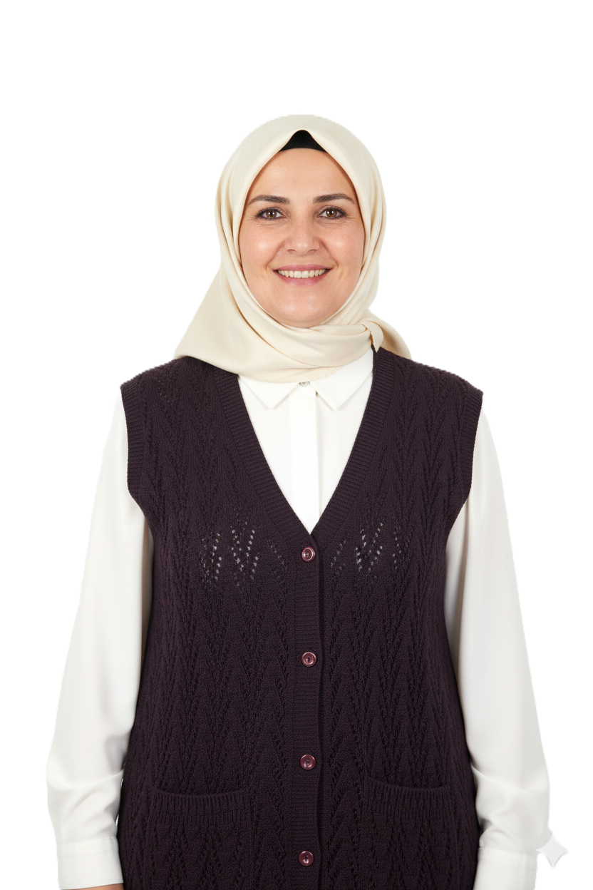 Kadın Kışlık Pamuklu Triko Klasik Örme Anne Yelek Kilim Örgü Model Önden Düğmeli Çift Cepli