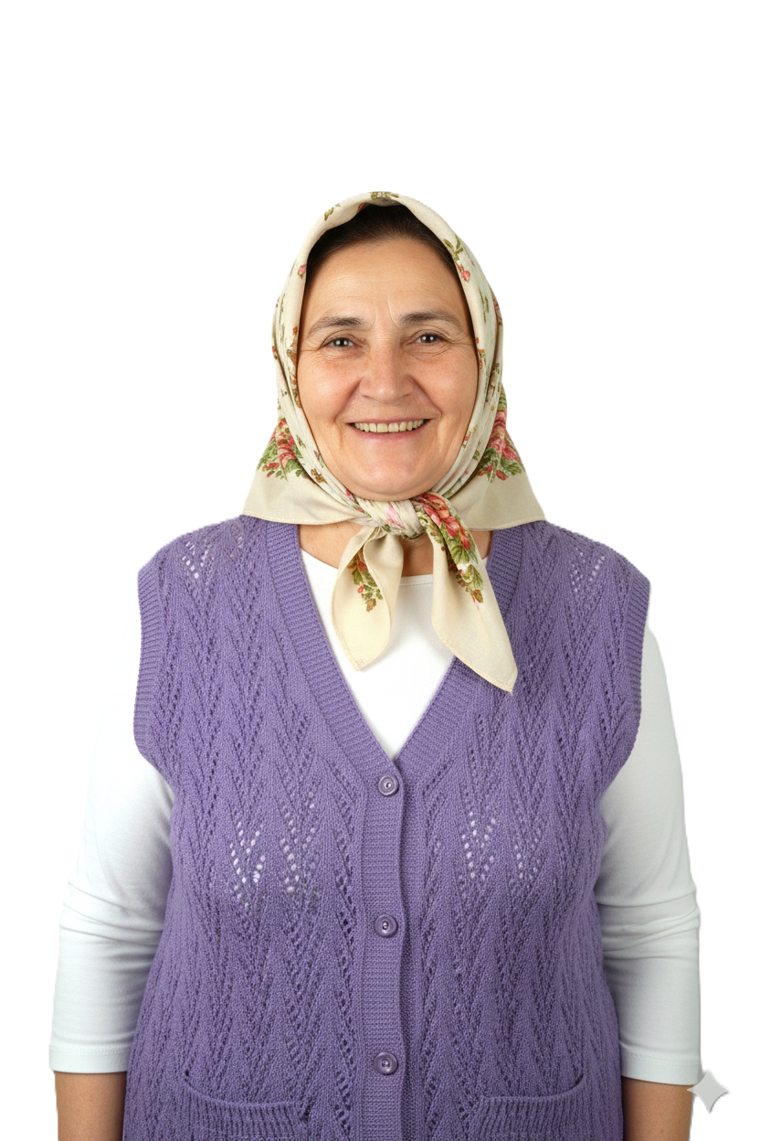 Kadın Kışlık Pamuklu Triko Klasik Örme Anne Yelek Kilim Örgü Model Önden Düğmeli Çift Cepli