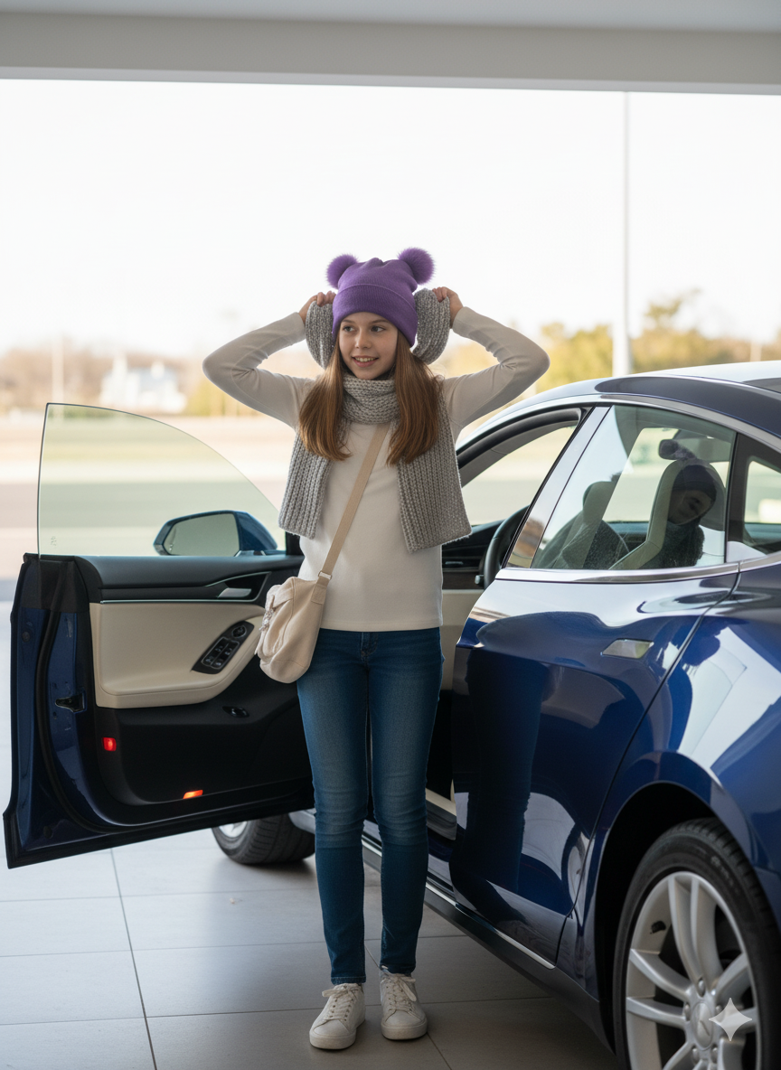 Oppland Kız Çocuk Kışlık Kalın Bere Çift Ponpon Model Pamuklu Katlamalı Sıcak Tutar Esnek Rüzgar Geçirmez Rahat Tasarım