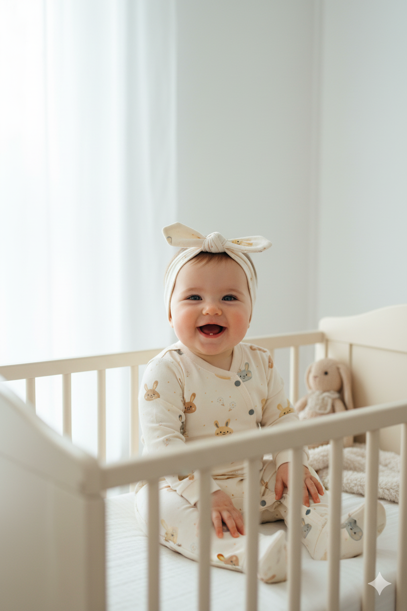 Oppland Kız Bebek Tulum %100 Pamuk Kumaş Uzun Kol Baskılı Patikli Çıtçıtlı Bandanalı Yeni Doğan